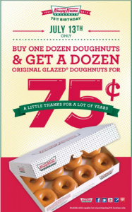 Celebrating 75 years of Krispy Kreme Doughnuts