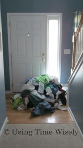 Overwhelmed laundry pile