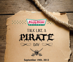 Krispy Kreme - Talk Like a Pirate Day