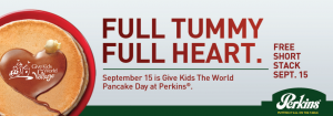 Perkins free pancakes 9/15/12