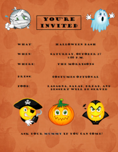 2012 Halloween Bash Invitation