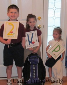 First day of school photos