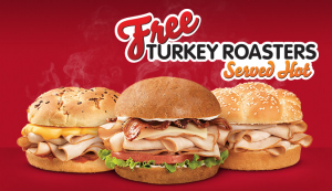 Free Arby's turkey roaster on September 6, 2012