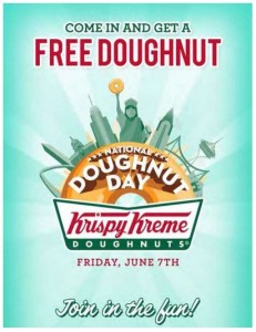 Krispy Kreme Doughnuts: National Doughnut Day - June 7, 2013