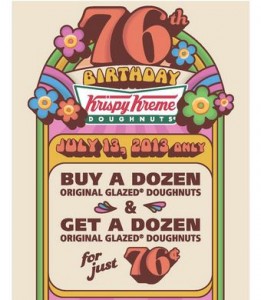 Krispy Kreme Doughnuts: Buy One Dozen Original Glazed, Get a Duplicate Dozen for 76¢