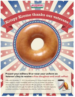 Veterans day freebies krispy kreme