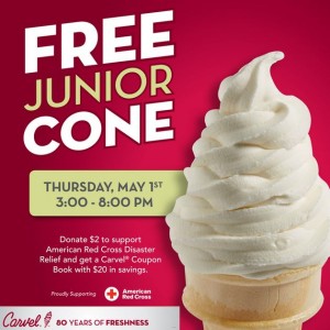 Carvel: FREE Cone Day – May 1, 2014