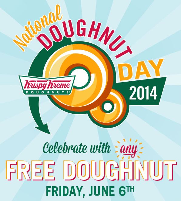 Krispy Kreme Doughnuts National Doughnut Day June 6, 2014