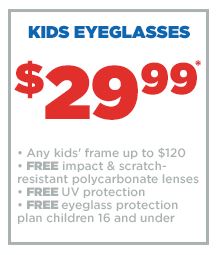 JCP Optical: $30 Kids’ Glasses through September 15, 2014